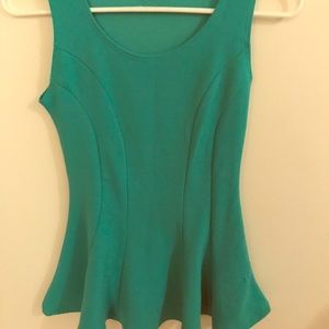 Green fitted blouse